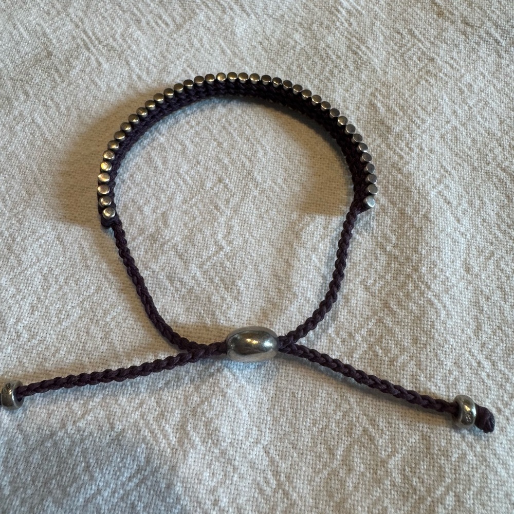 Links Of London Purple Braided Bracelet with Sterling Silver Accents